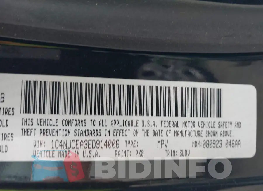 1C4NJCEA3ED914006 Photo# 9