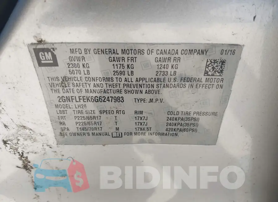 2GNFLFEK6G6247983 Photo# 9
