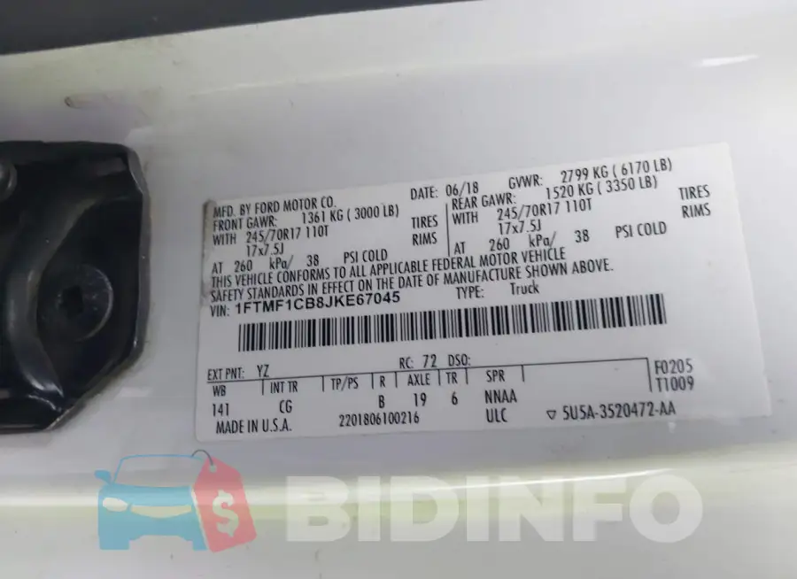 1FTMF1CB8JKE67045 Photo# 9