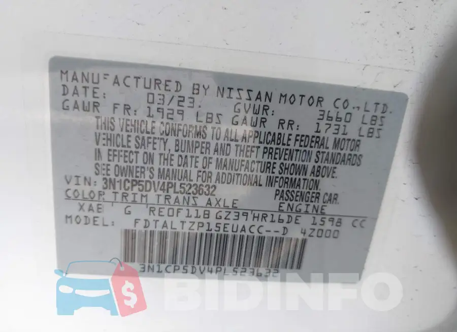 3N1CP5DV4PL523632 Photo# 9