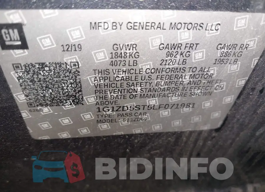 1G1ZD5ST5LF071981 Photo# 9