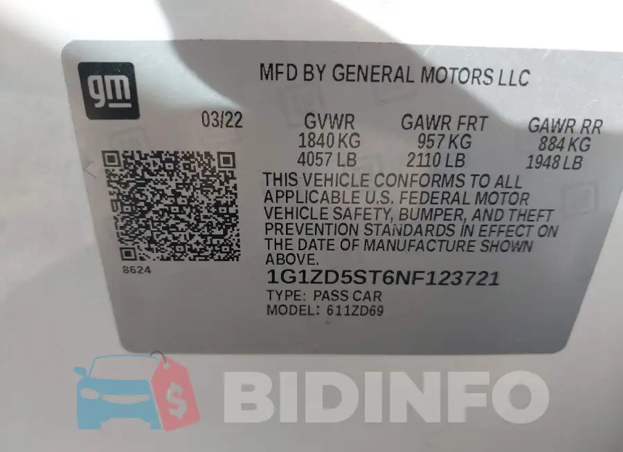 1G1ZD5ST6NF123721 Photo# 9