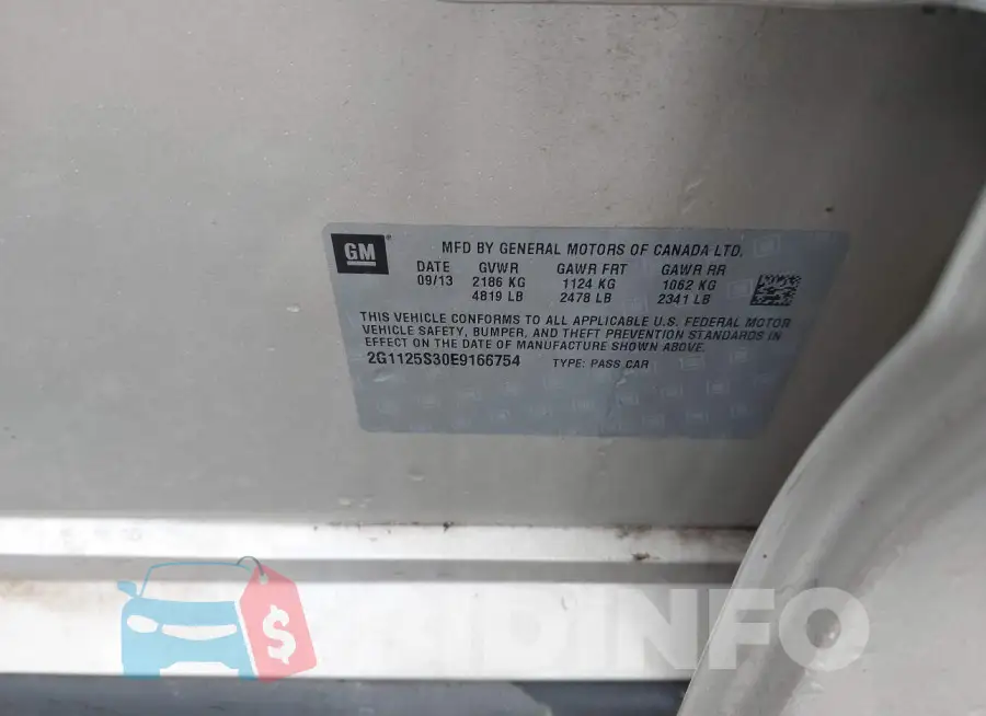2G1125S30E9166754 Photo# 9