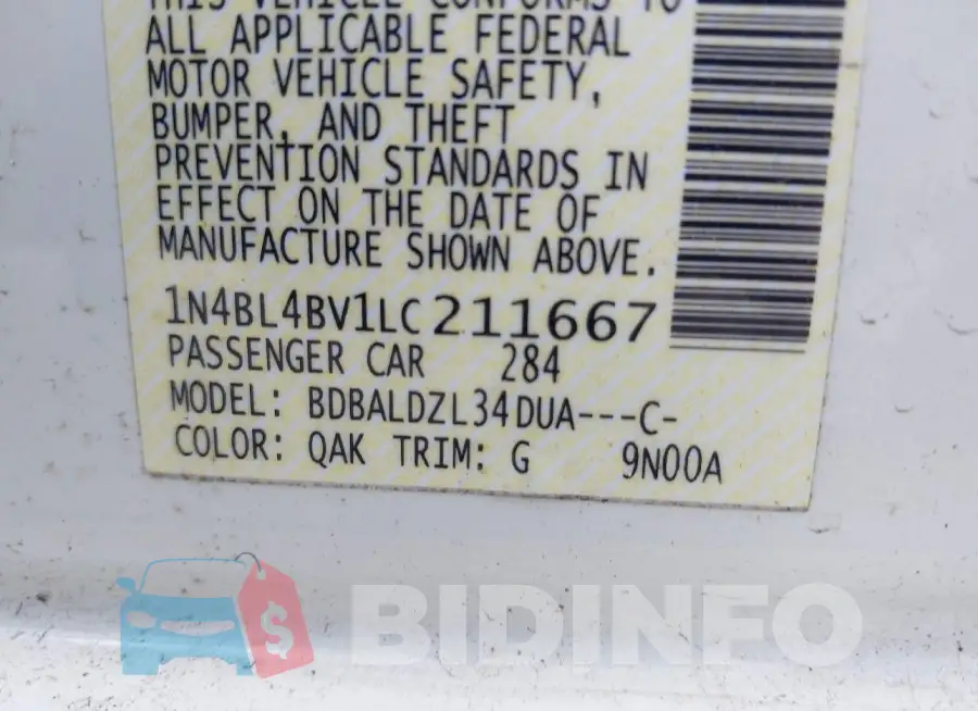 1N4BL4BV1LC211667 Photo# 9