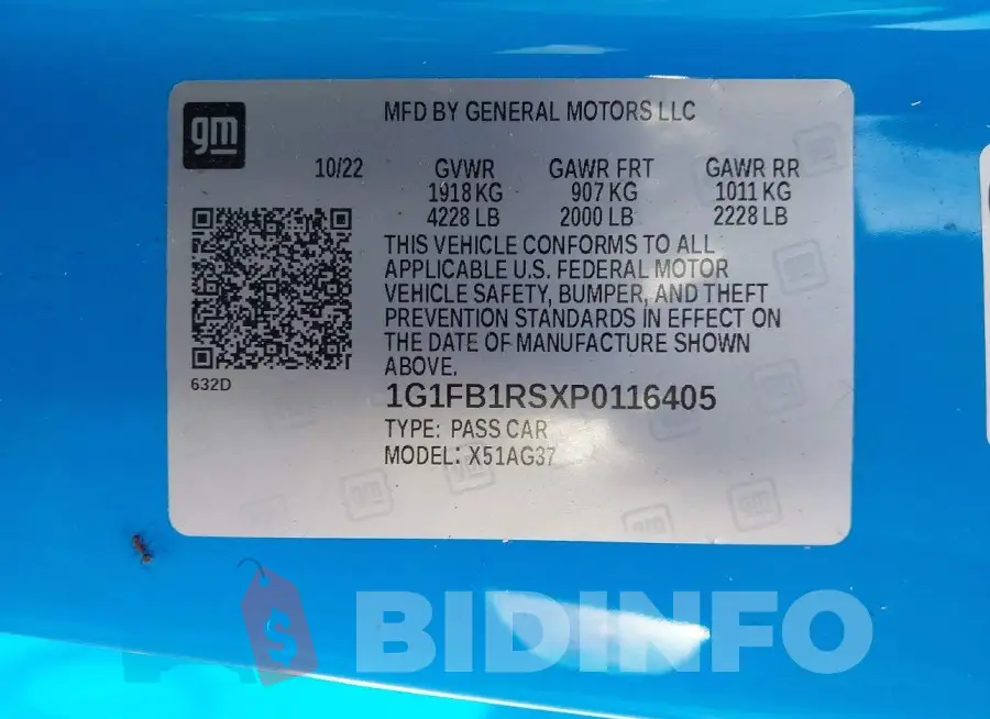 1G1FB1RSXP0116405 Photo# 9