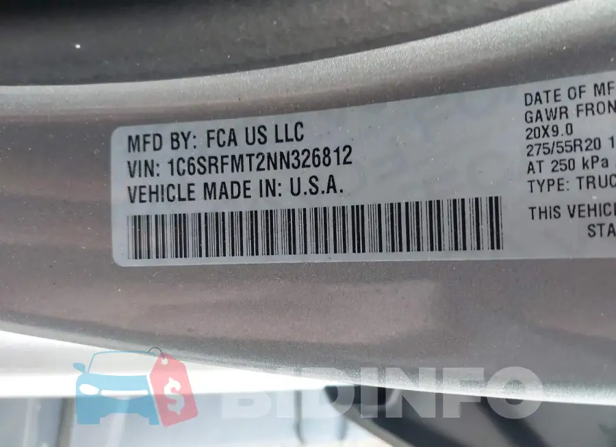 1C6SRFMT2NN326812 Photo# 9