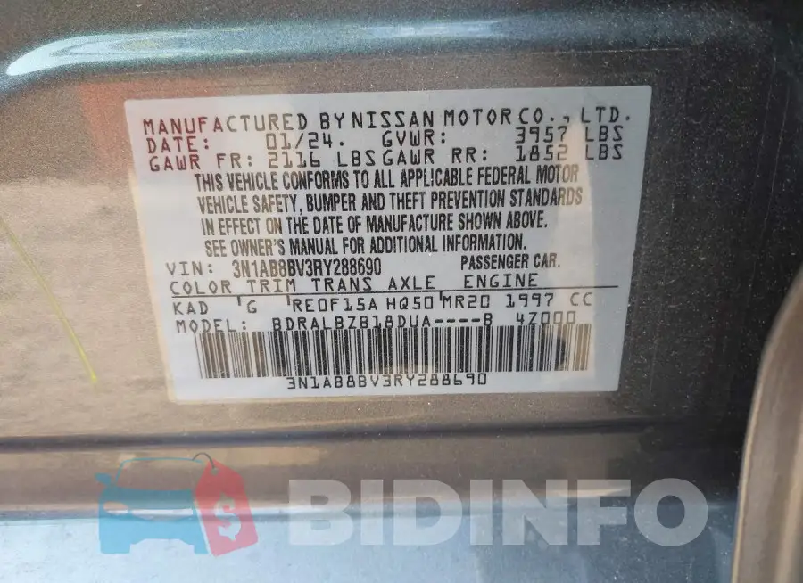 3N1AB8BV3RY288690 Photo# 9