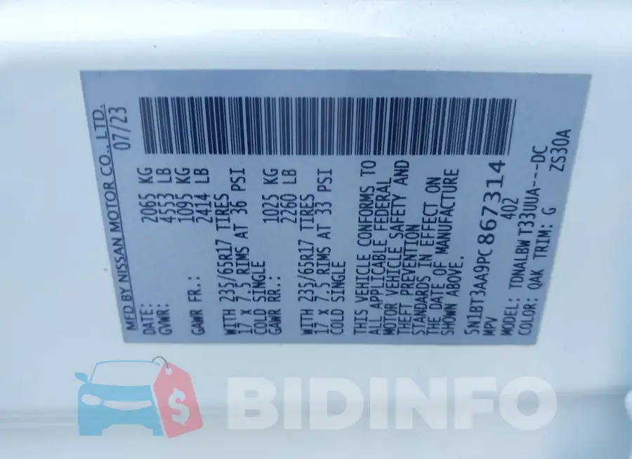 5N1BT3AA9PC867314 Photo# 9