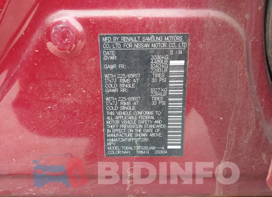 KNMAT2MT9FP517289 Photo# 9