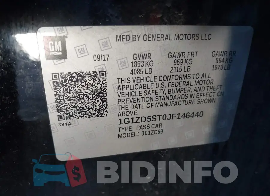 1G1ZD5ST0JF146440 Photo# 9
