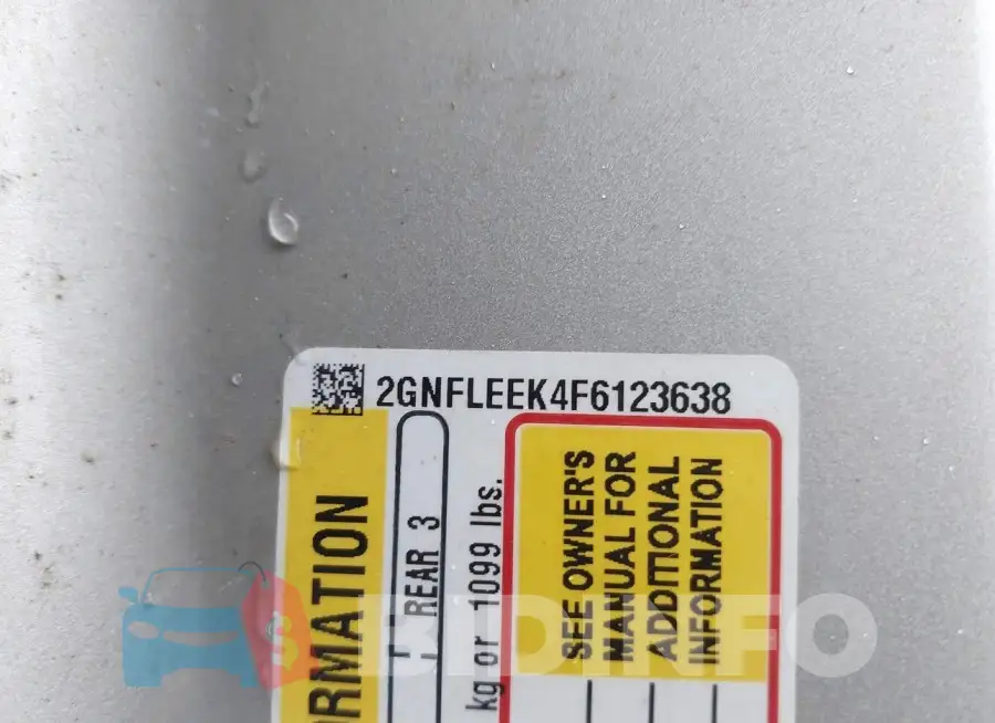2GNFLEEK4F6123638 Photo# 9