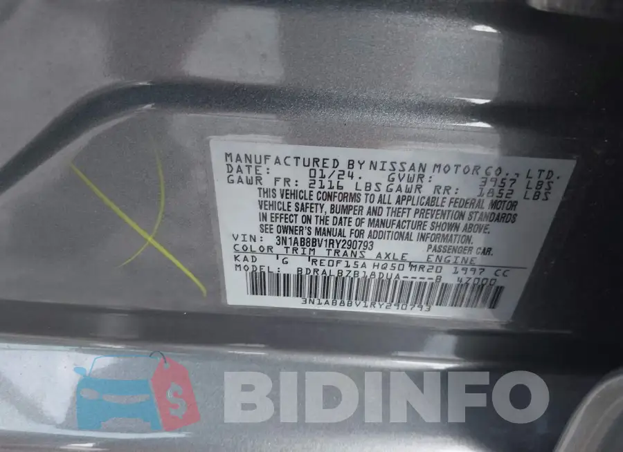 3N1AB8BV1RY290793 Photo# 9