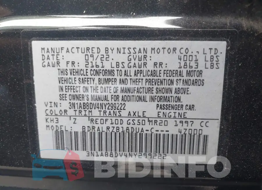 3N1AB8DV4NY299222 Photo# 9