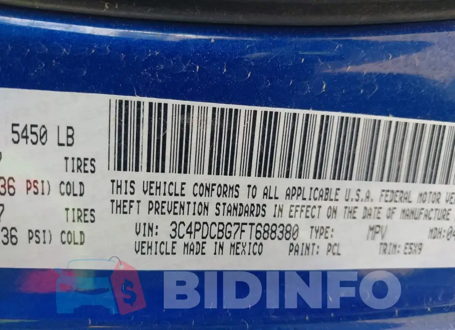 3C4PDCBG7FT688380 Photo# 9