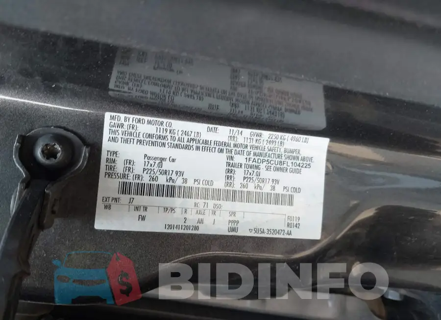 1FADP5CU8FL104225 Photo# 9