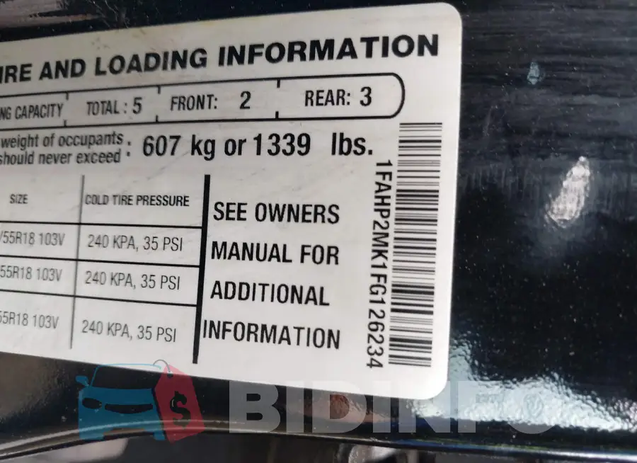 1FAHP2MK1FG126234 Photo# 9