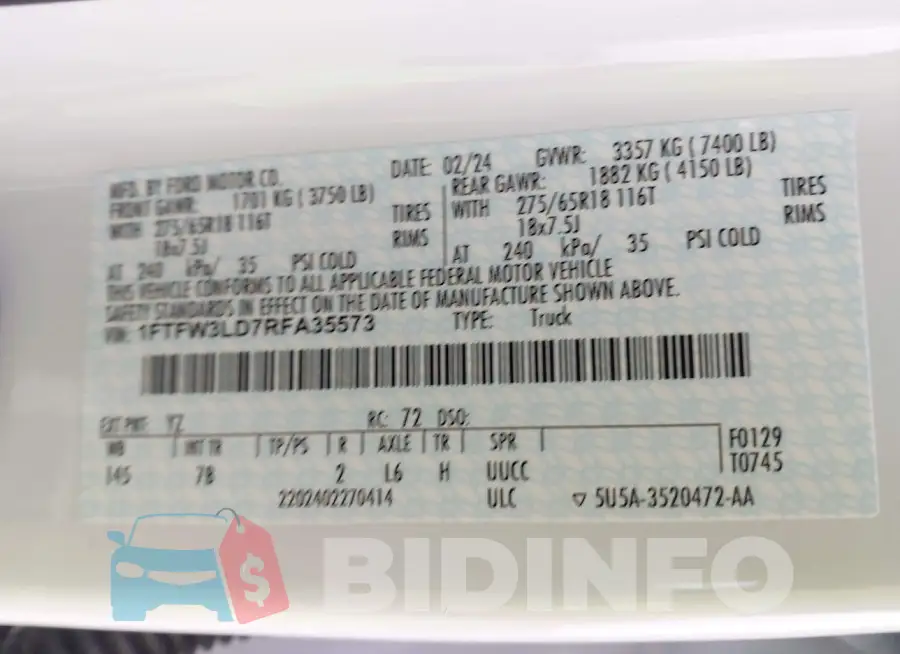 1FTFW3LD7RFA35573 Photo# 9