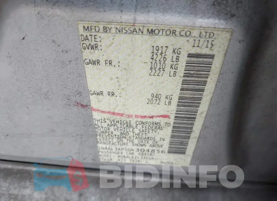 1N4AL3AP5GN304856 Photo# 9