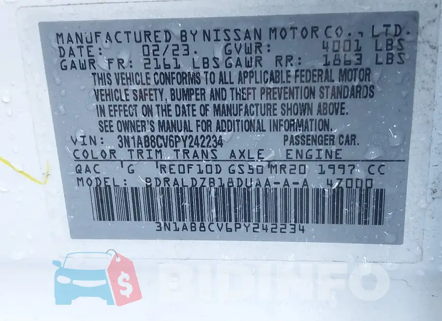3N1AB8CV6PY242234 Photo# 9