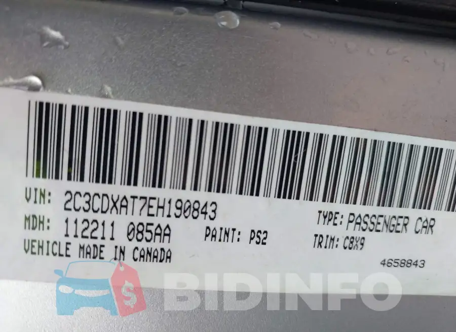 2C3CDXAT7EH190843 Photo# 9