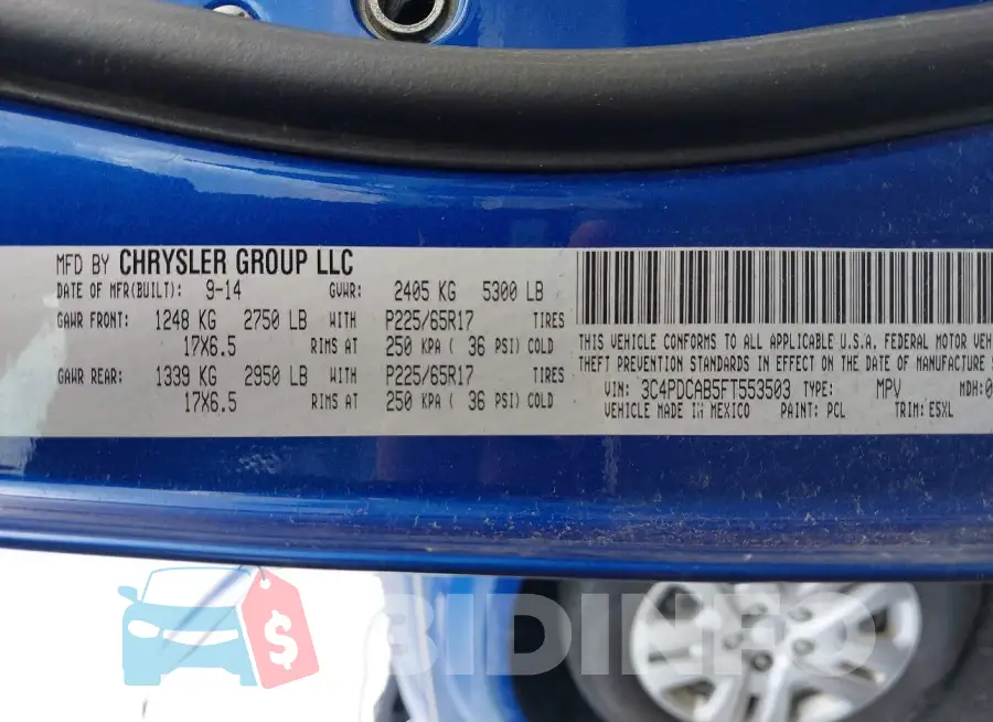 3C4PDCAB5FT553503 Photo# 9