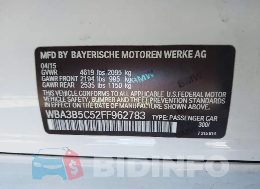 WBA3B5C52FF962783 Photo# 9