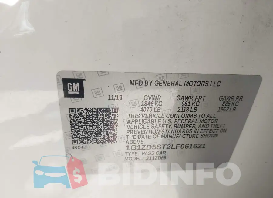 1G1ZD5ST2LF061621 Photo# 9