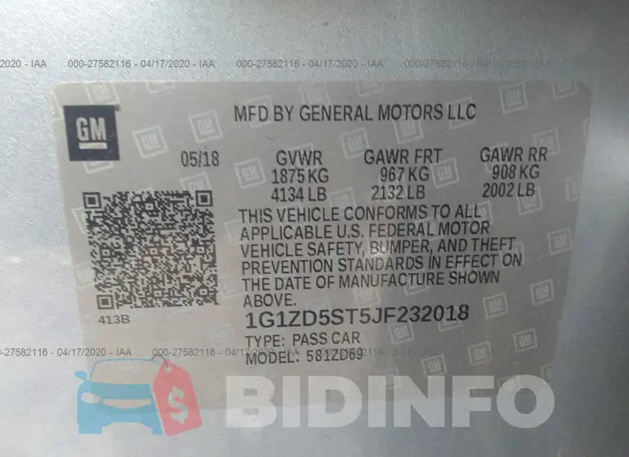 1G1ZD5ST5JF232018 Photo# 9