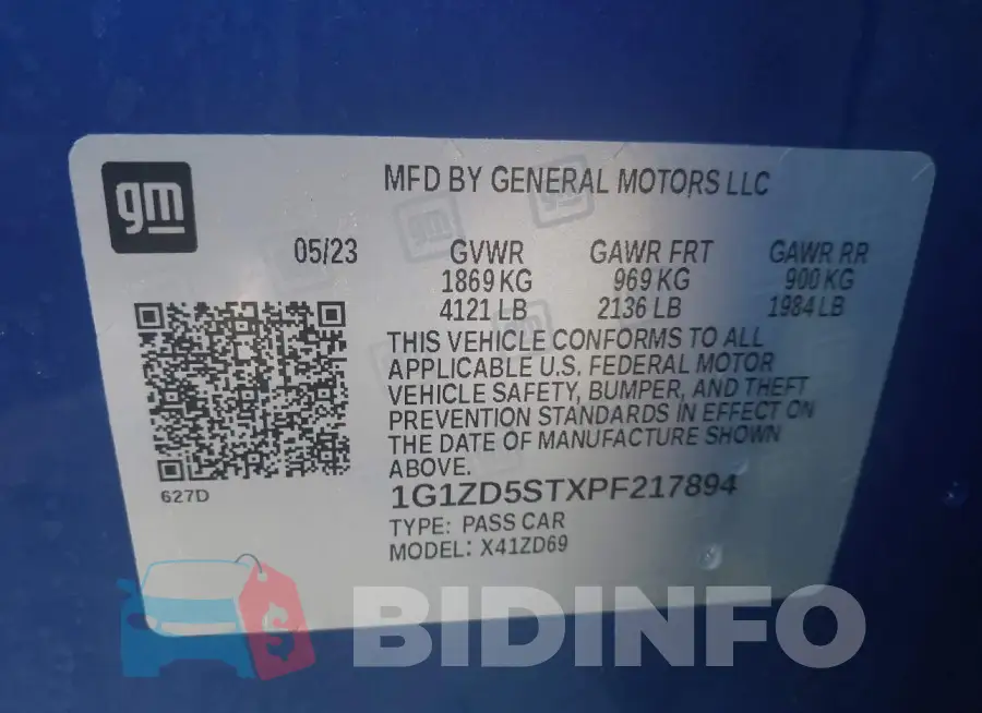 1G1ZD5STXPF217894 Photo# 9