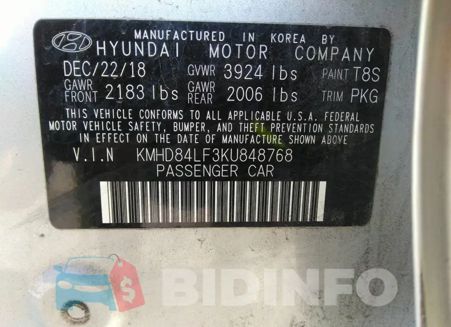 KMHD84LF3KU848768 Photo# 9