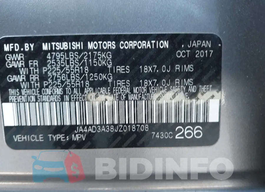 JA4AD3A38JZ018708 Photo# 9