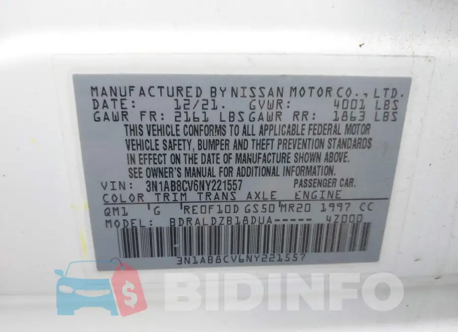 3N1AB8CV6NY221557 Photo# 9