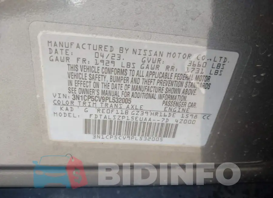 3N1CP5CV9PL532005 Photo# 9