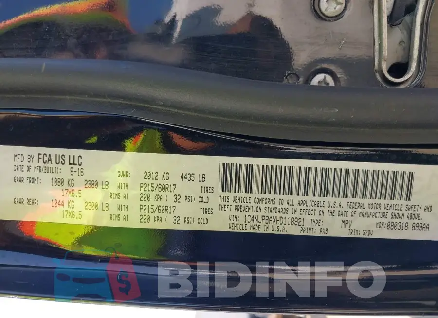 1C4NJPBAXHD118921 Photo# 9