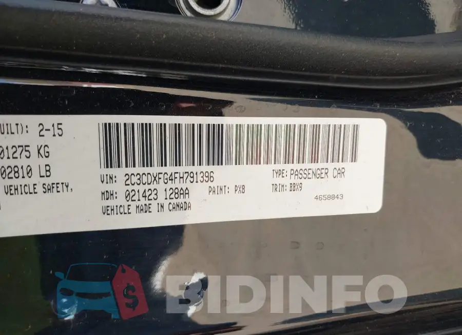 2C3CDXFG4FH791396 Photo# 9