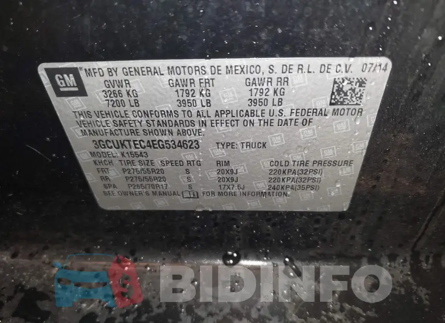 3GCUKTEC4EG534623 Photo# 9