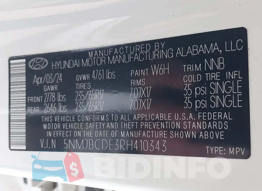 5NMJBCDE3RH410343 Photo# 9