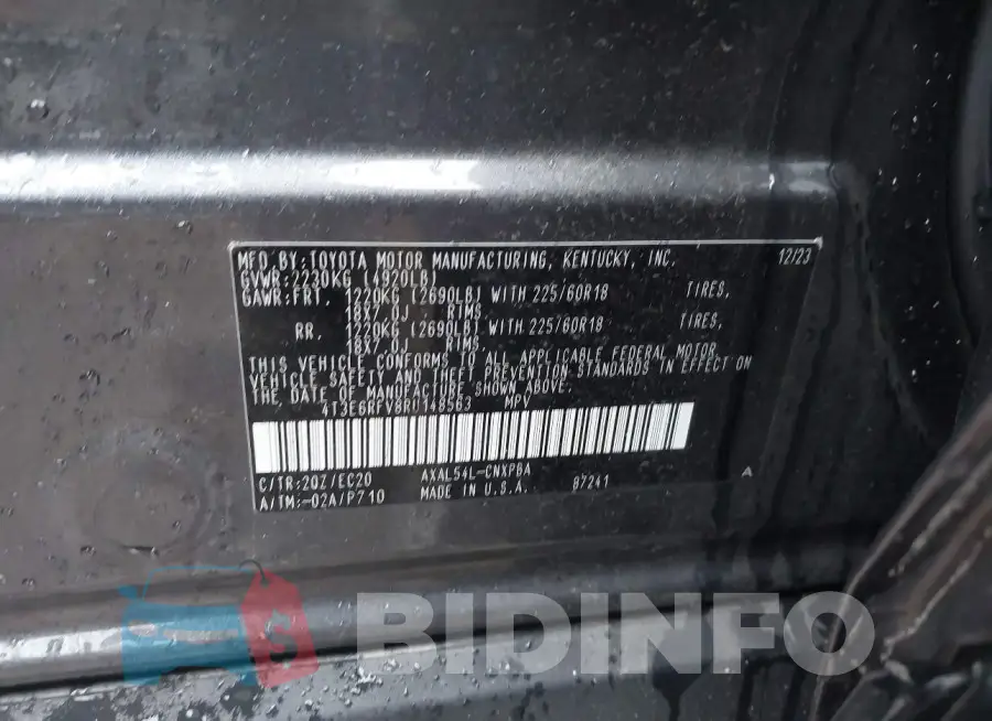 4T3E6RFV8RU148563 Photo# 9