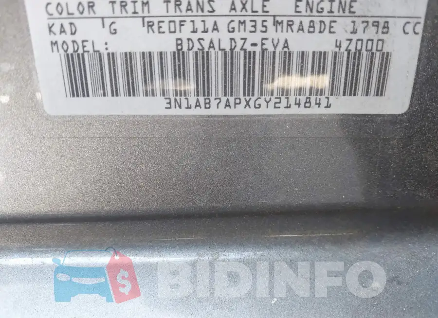 3N1AB7APXGY214841 Photo# 9