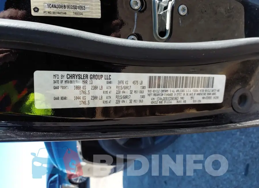 1C4NJDEB1ED501063 Photo# 9