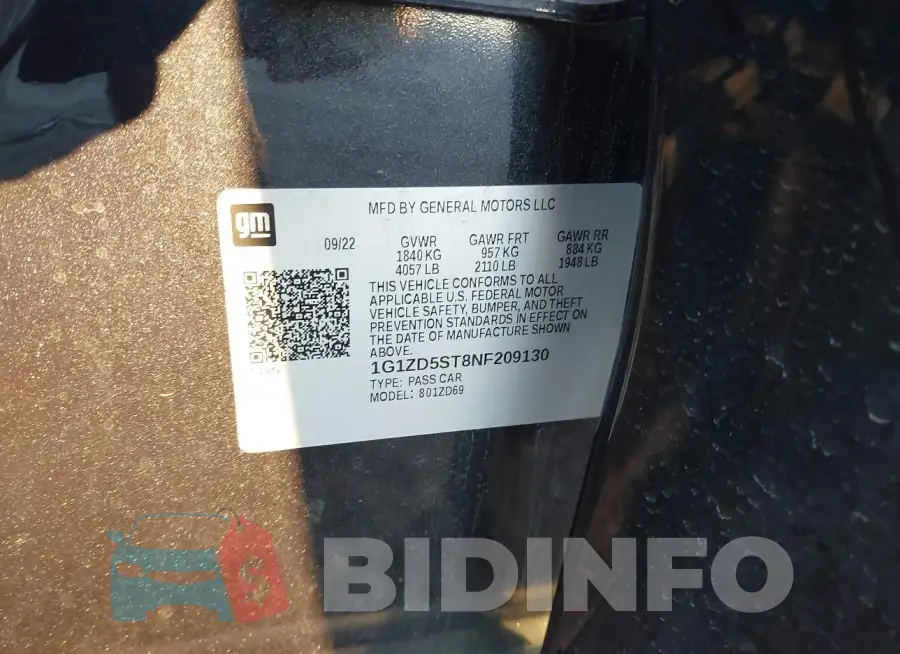 1G1ZD5ST8NF209130 Photo# 9