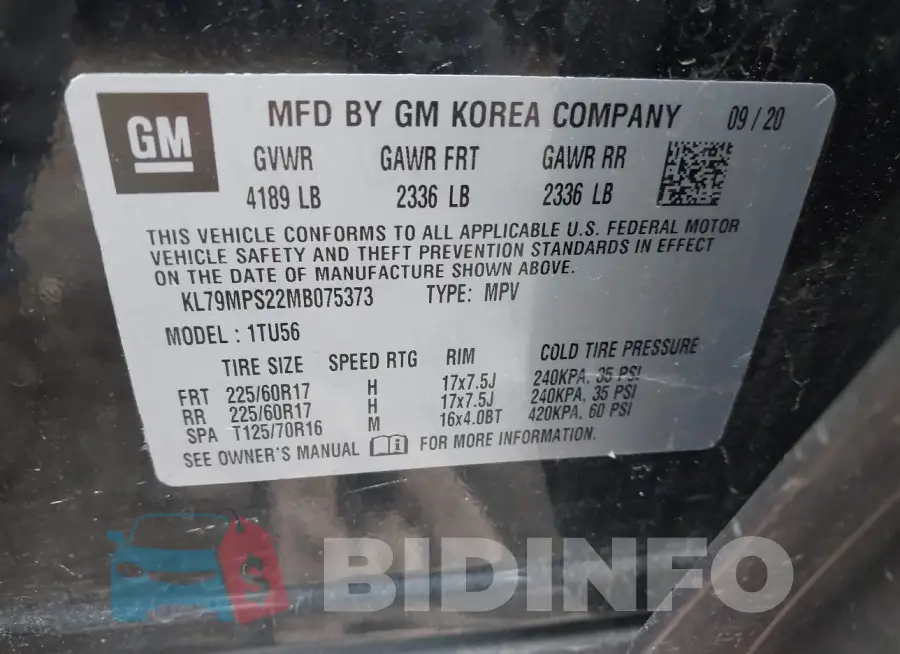 KL79MPS22MB075373 Photo# 9