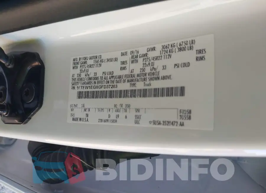 1FTEW1EGXGFD37203 Photo# 9