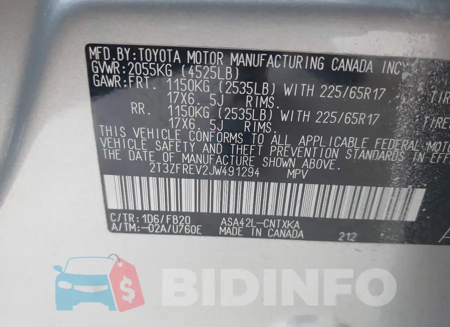 2T3ZFREV2JW491294 Photo# 9