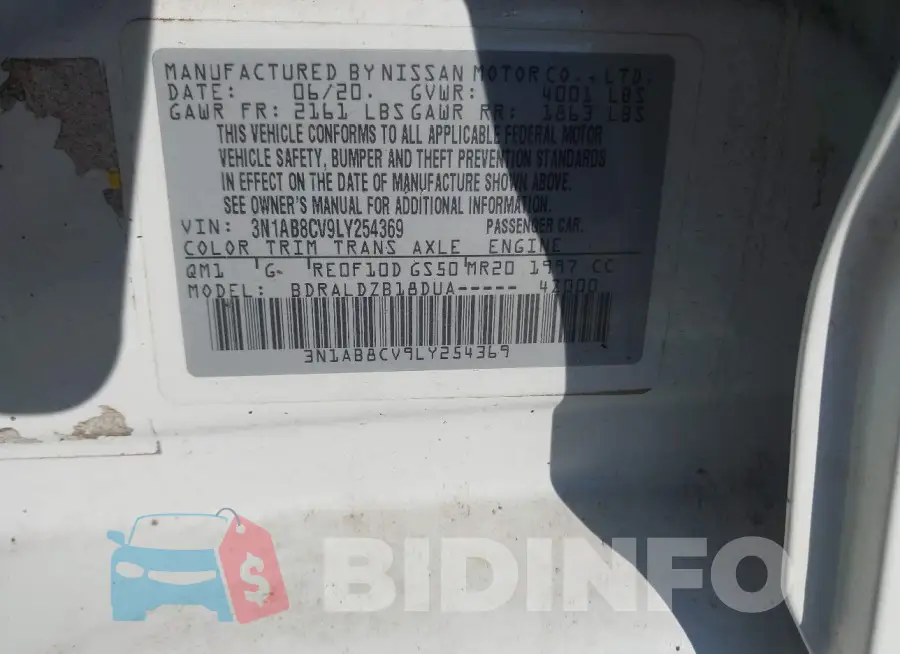 3N1AB8CV9LY254369 Photo# 9