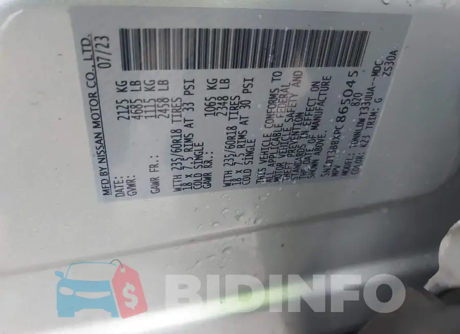 5N1BT3BBXPC865045 Photo# 9