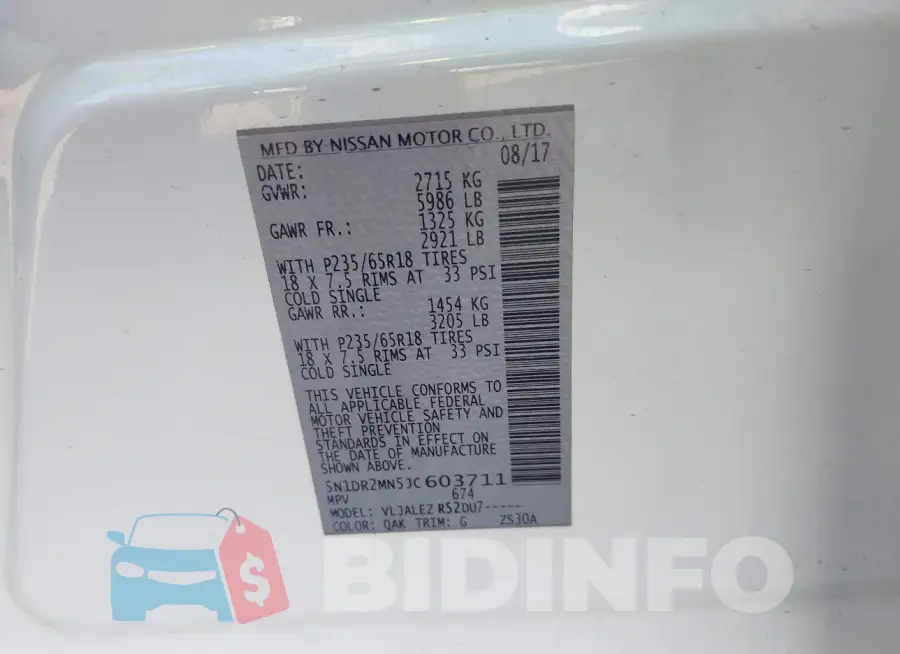 5N1DR2MN5JC603711 Photo# 9