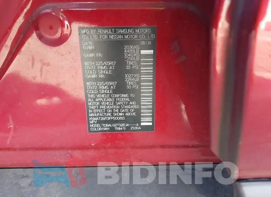 KNMAT2MT3FP500813 Photo# 9