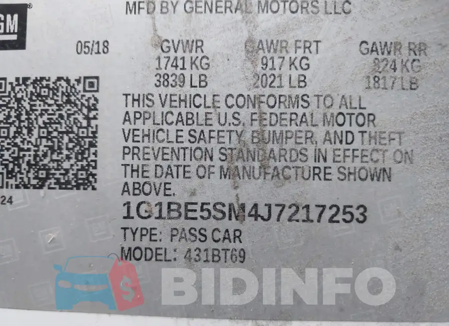 1G1BE5SM4J7217253 Photo# 9
