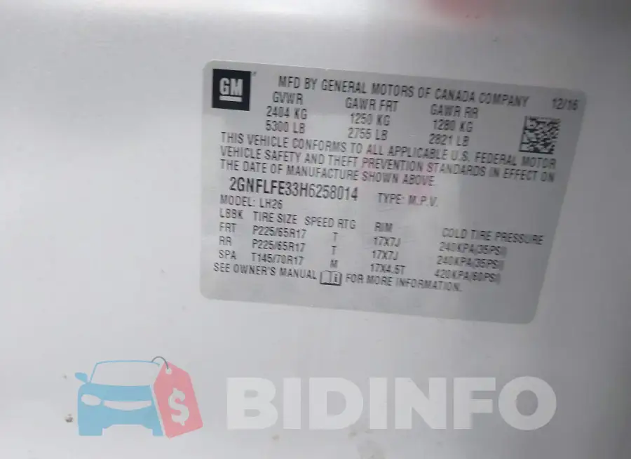 2GNFLFE33H6258014 Photo# 9